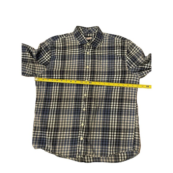 Johnnie-O Hangin' Out Wake Blue Plaid Button Down Shirt Mens Large 100% Cotton - Picture 4 of 6